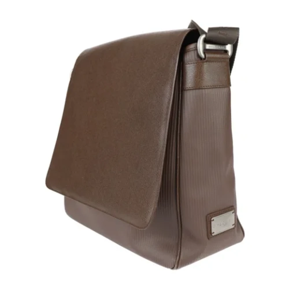Bvlgari Vintage Pre-owned Leather shoulder-bags Brown Dames