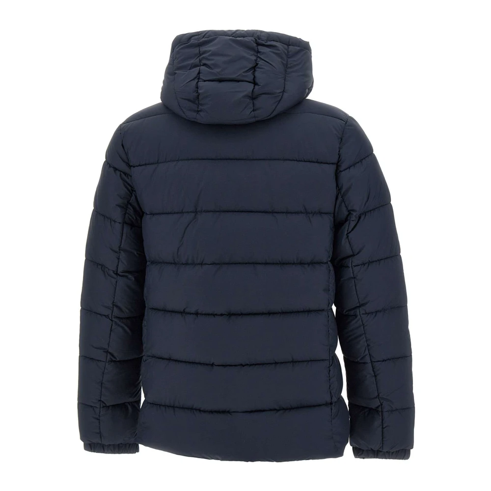 Save The Duck Zwarte Donsjas met Afneembare Capuchon Black Heren