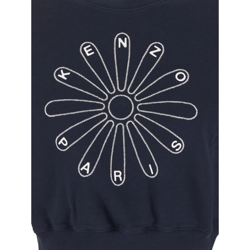 Kenzo Katoenen Logo Sweatshirt Blue Dames