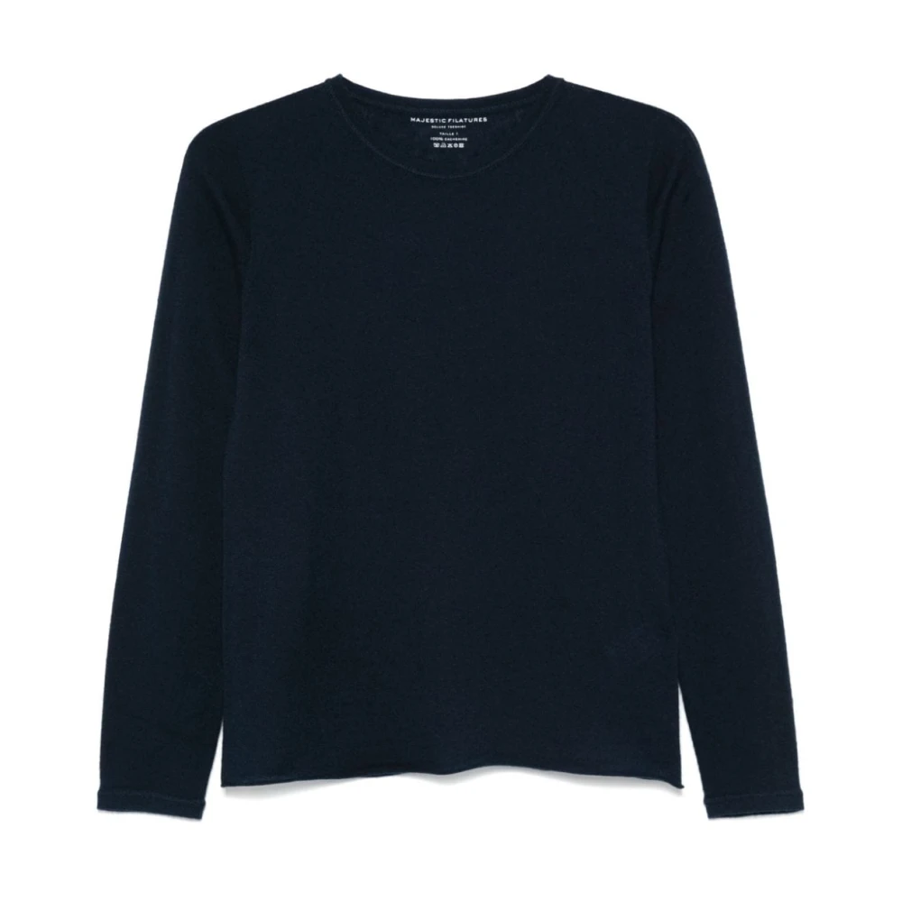 Navy Blue Kasjmir Strikkegenser