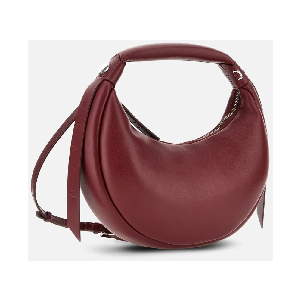 Hogan Bordeaux Leren Hobo Tas Red Dames