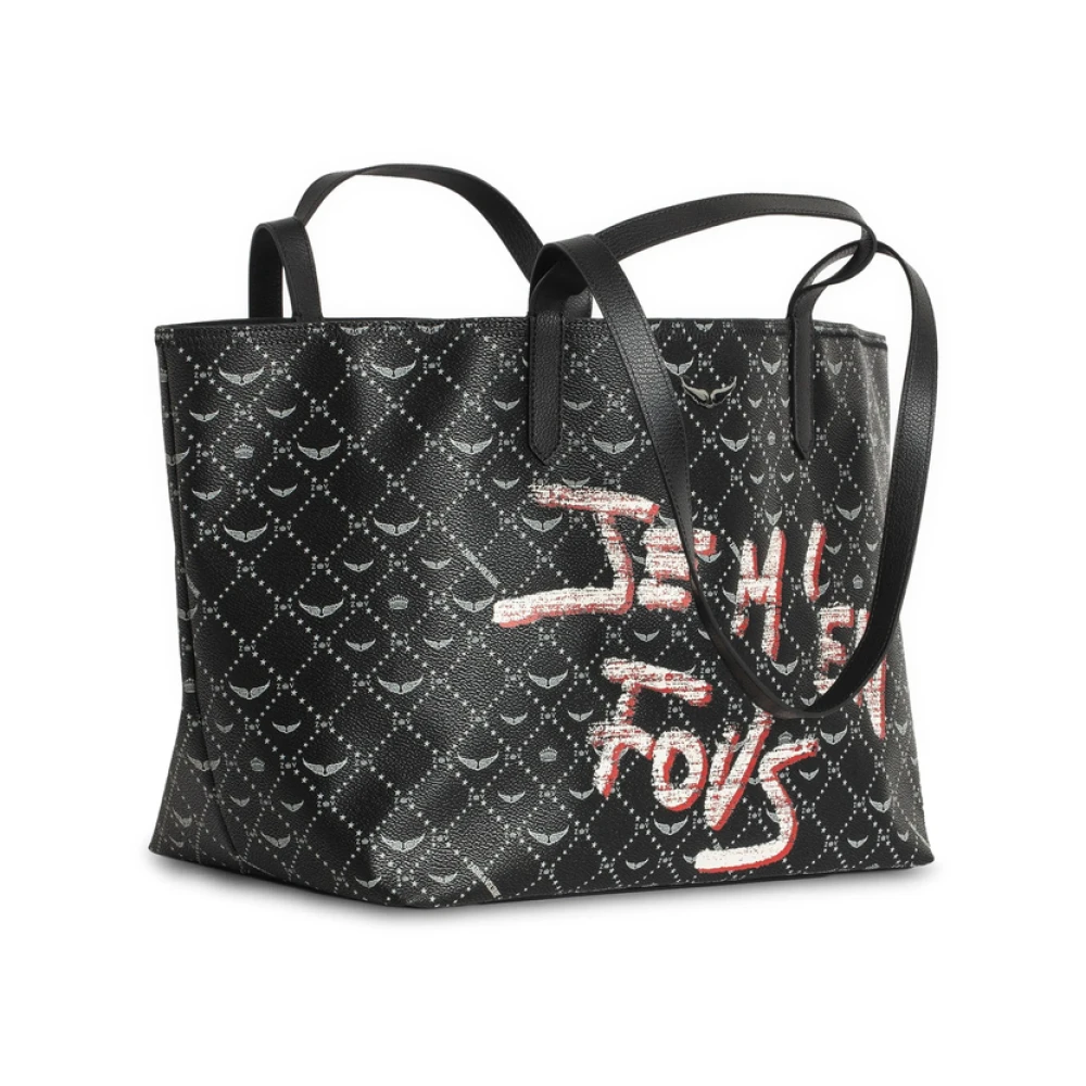 Zadig & Voltaire Zwarte Tote Tas met Meerdere Handvatten Black Dames