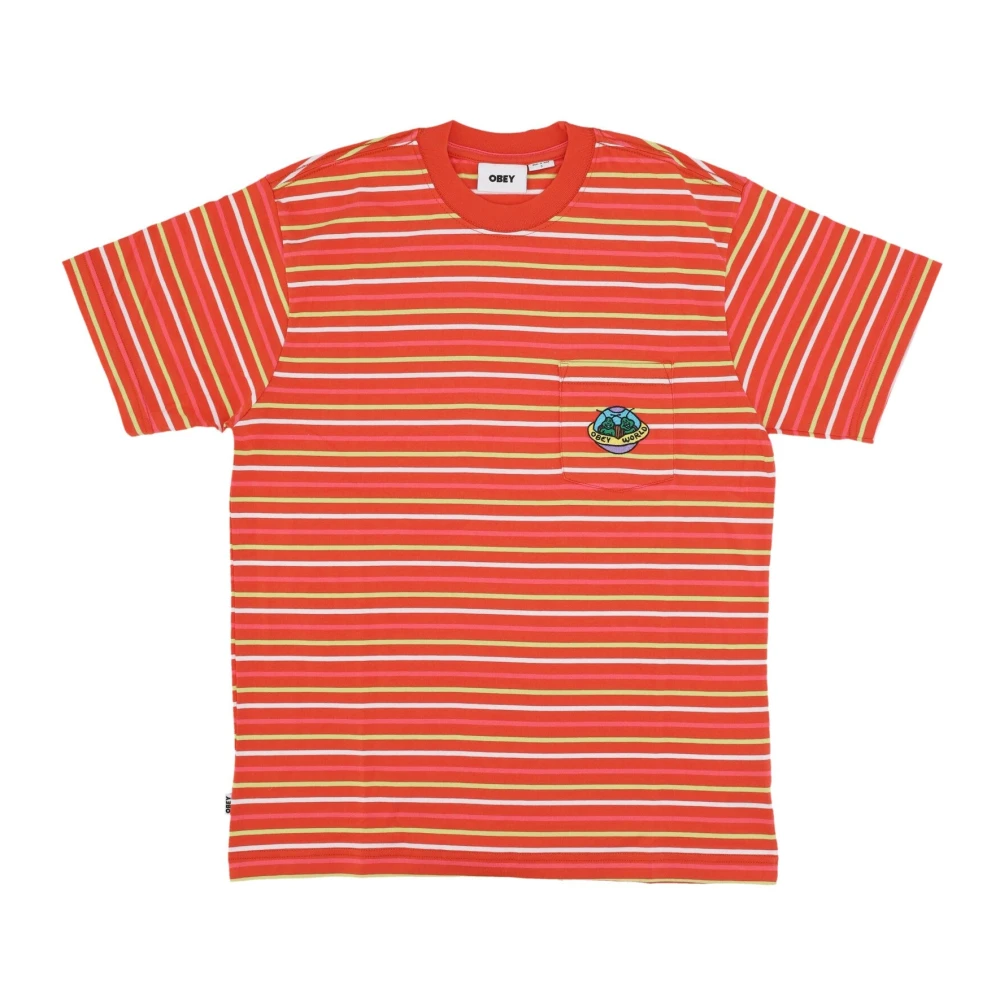 Obey Planet Pocket Tee Korte Mouw T-shirt Orange Heren