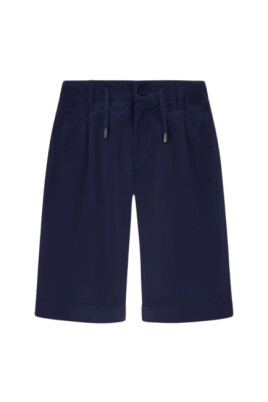 blue-elastic-bermuda-shorts