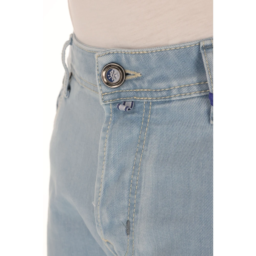 Jacob Cohën Blauwe Suède Nick Jeans Blue Heren