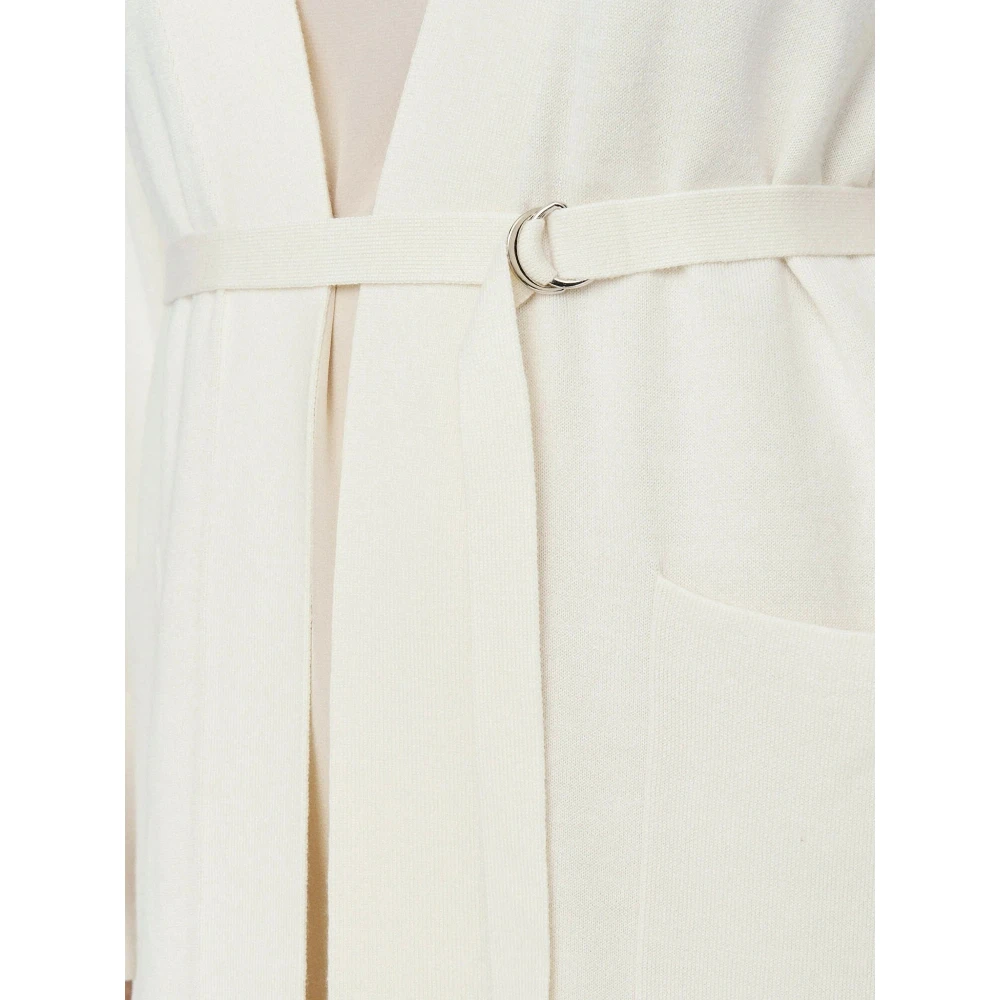 joseph Zijde Wol Lange Vest Ivoor Combo Beige Dames