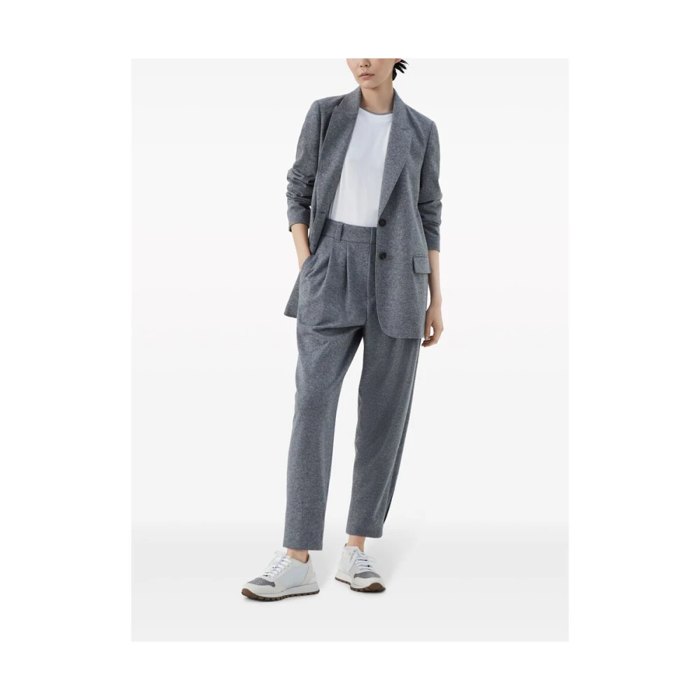 BRUNELLO CUCINELLI Witte Katoenen Crew Neck T-shirt White Dames
