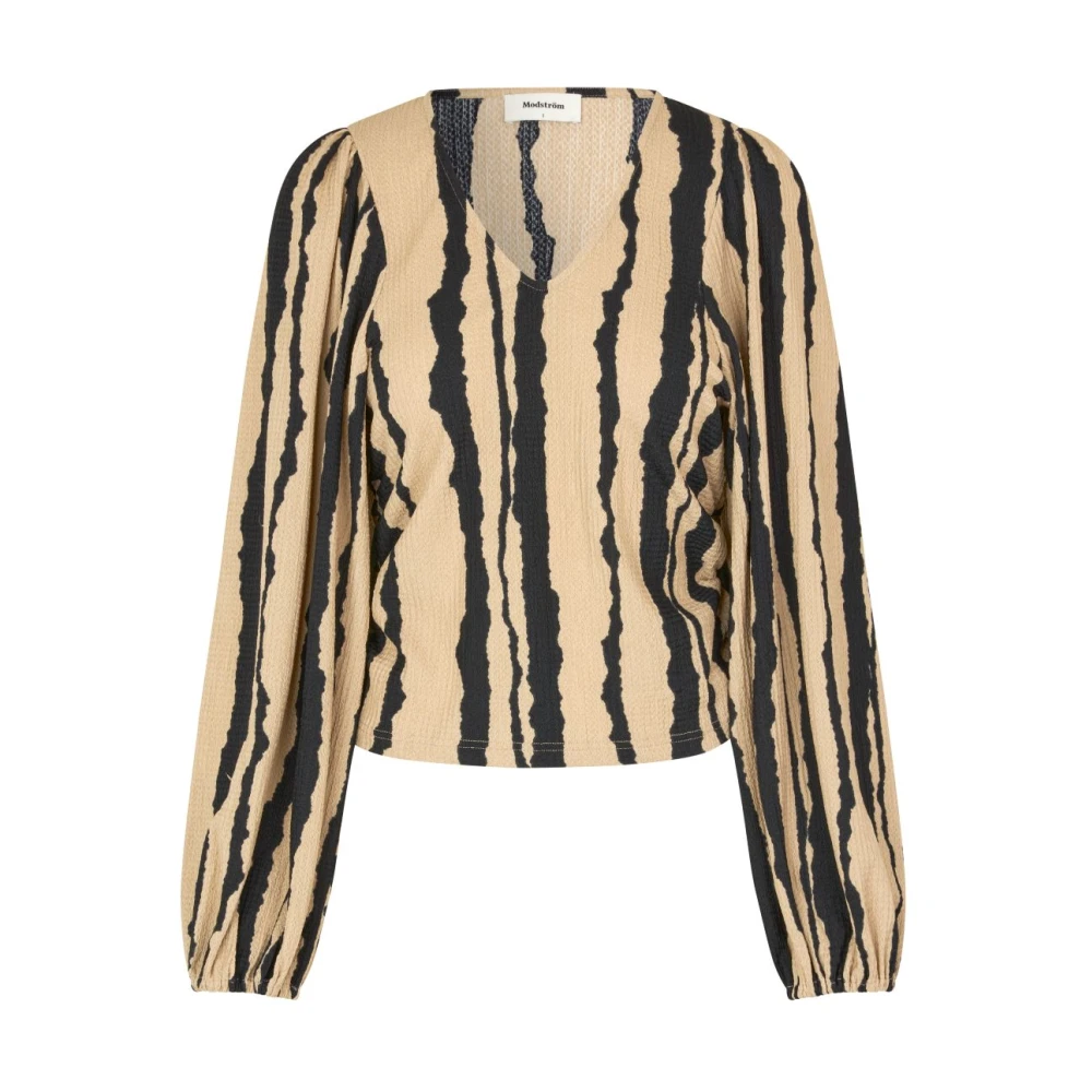 Modström Beige Print Blouse Multicolor Dames