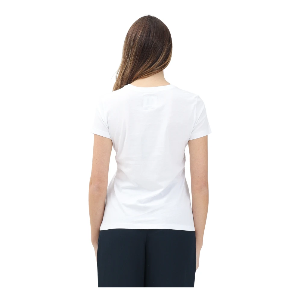 Armani Exchange Witte korte mouw T-shirt voor vrouwen White Dames