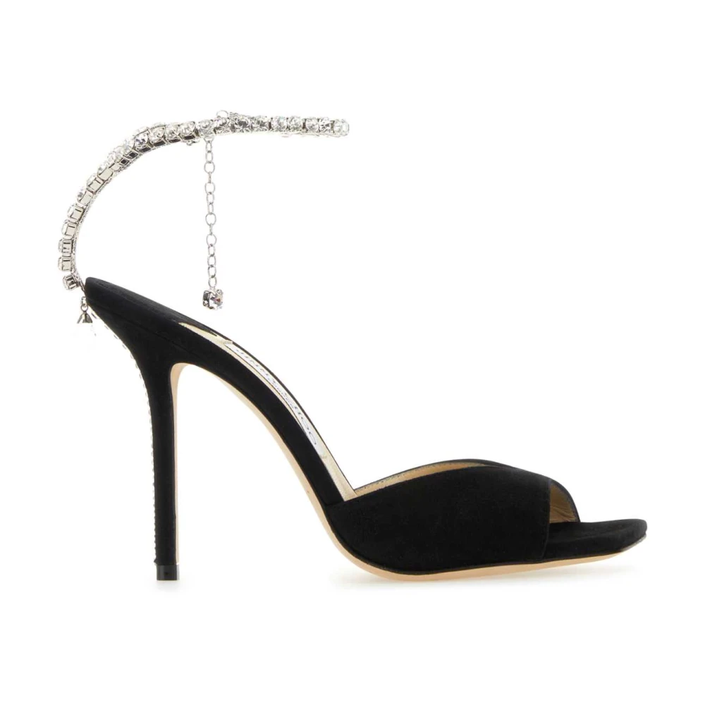 Jimmy Choo Women's Black Suede Saeda Sandals