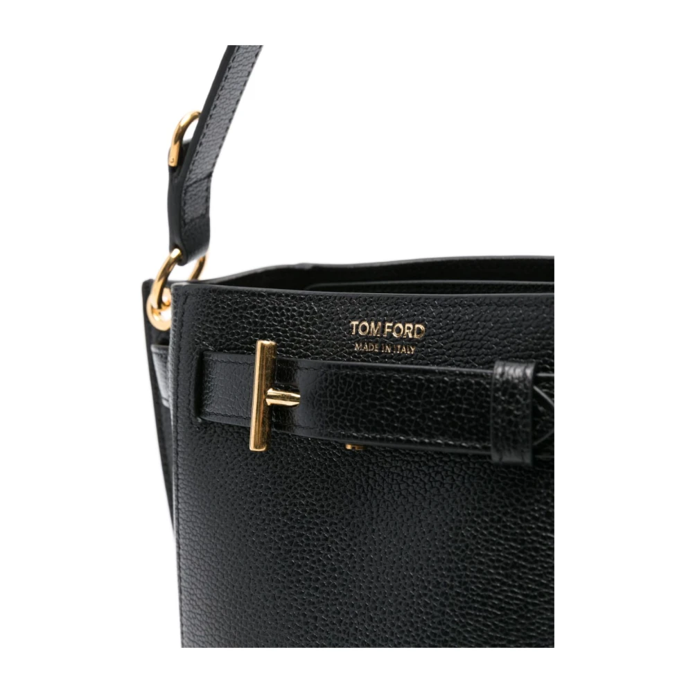 Tom Ford Zwarte Afneembare Handvat Schoudertas Black Dames