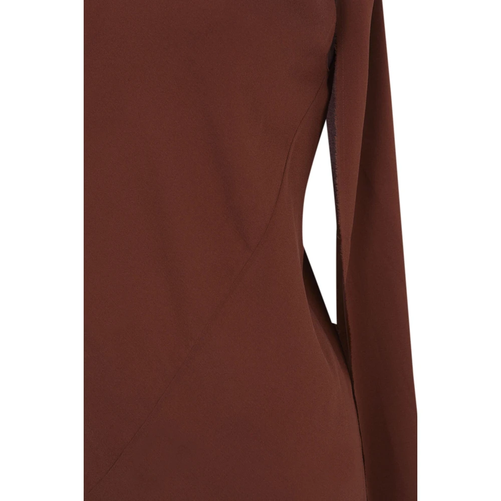 Cortana Zijden Stretch Top met Geïntegreerde Sjaal Red Dames