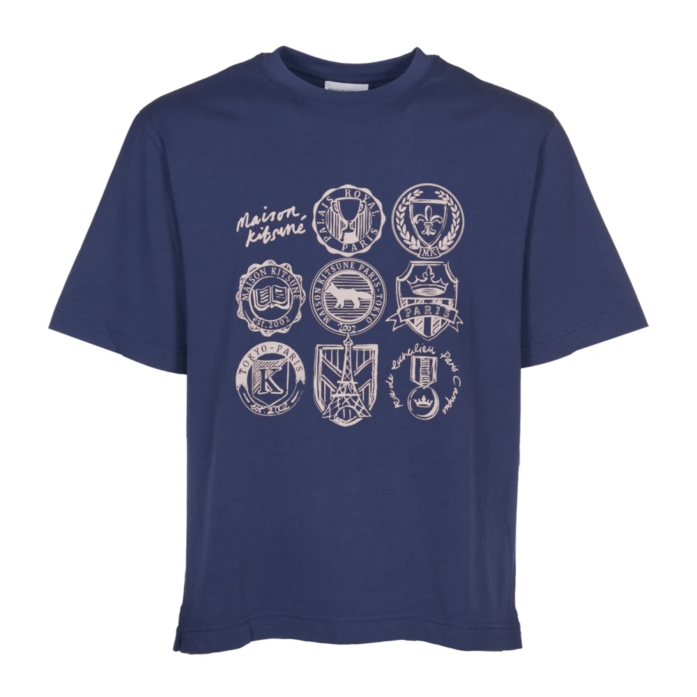 Maison Kitsuné Metal Pinafore T-shirts en Polos Blue Heren