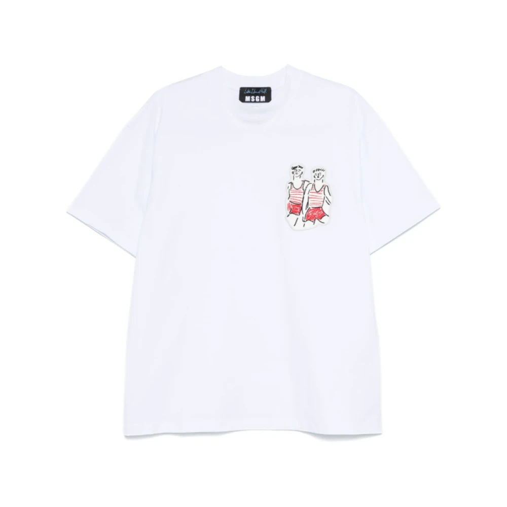 Msgm - Tops > T-Shirts - White - Msgm - Modalova