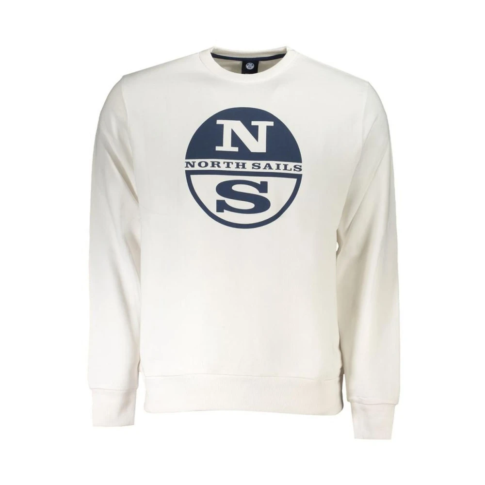 North Sails, Herren, Pullover, Bianco Cotton Men Sweatshirt, Mehrfarbig, Weiss, (S) - Bild 3
