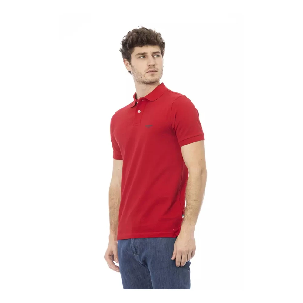 Baldinini Geborduurde Polo Shirt Red Heren