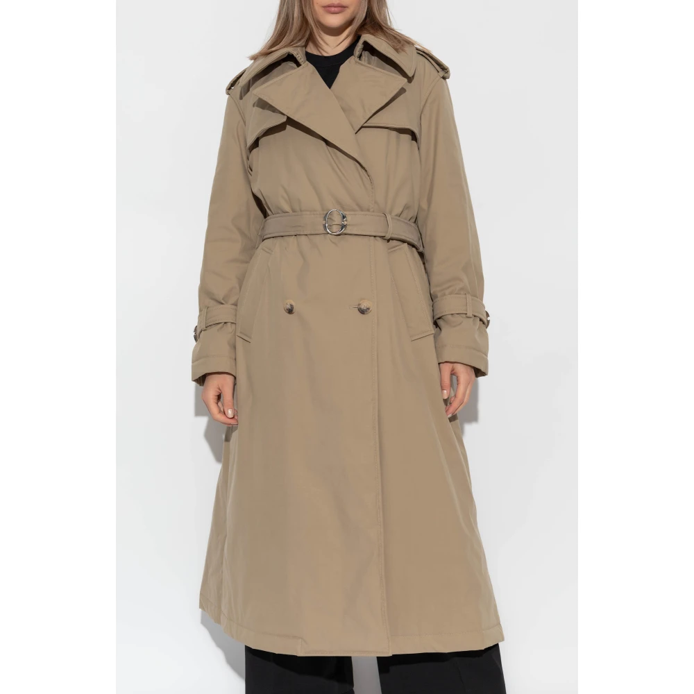 alexander mcqueen Gevoerde trenchcoat met riem Beige Dames