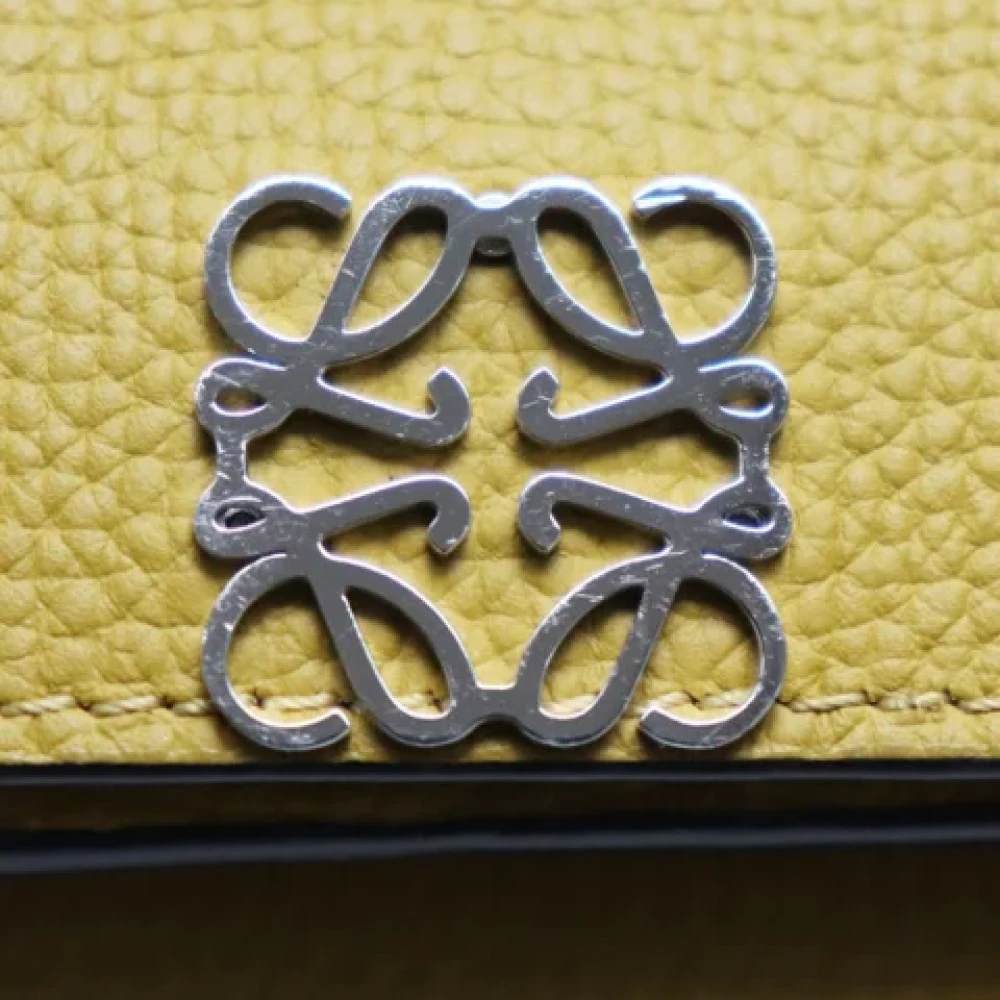 Loewe Pre-owned Suede wallets Yellow Dames