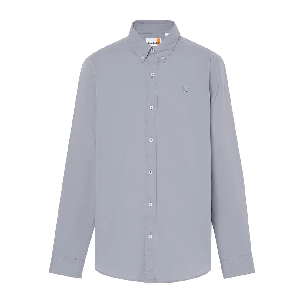 Timberland Lange mouw popeline overhemd Gray Heren