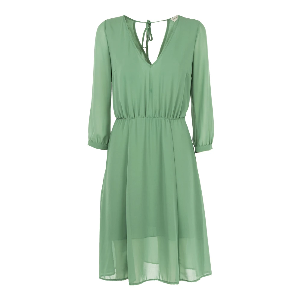 PATRIZIA PEPE Korte jurk met lange mouwen Green Dames