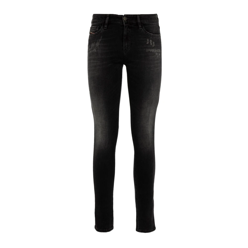 Diesel Gescheurde Jeans voor Vrouwen Black Dames