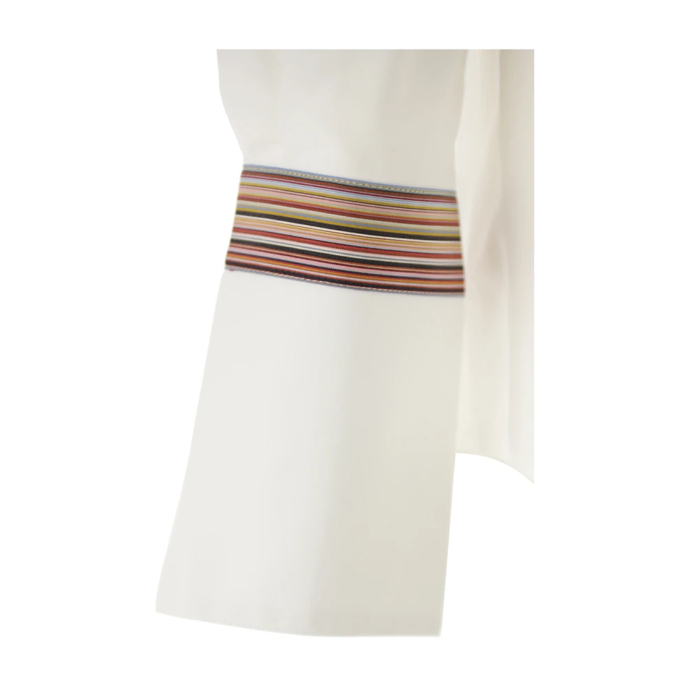 Paul Smith Klassieke Gestreepte Overhemd met Wijde Manchet White Dames