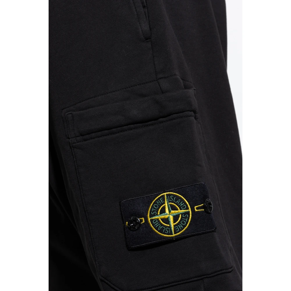 Stone Island Katoenen shorts Black Heren