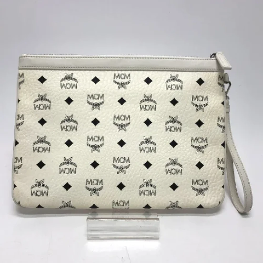 MCM Pre-owned Leather clutches White Dames