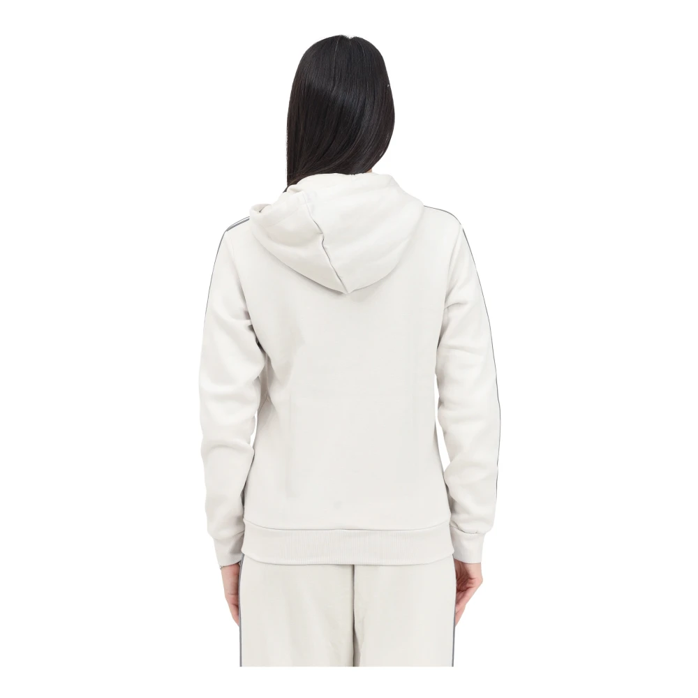 Adidas Essentials 3-Stripes beige Hoodie White Dames