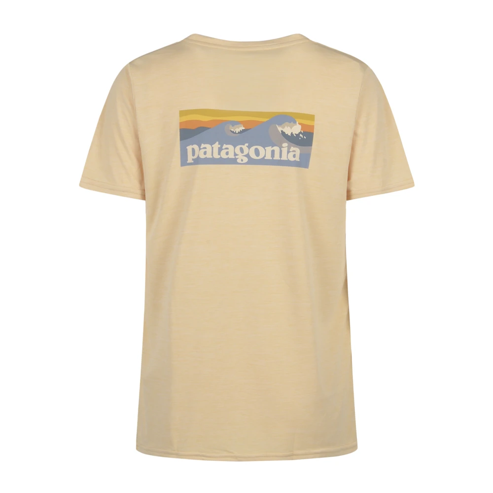 Patagonia Grafisch Cool Dagelijks Water Shirt Beige Dames