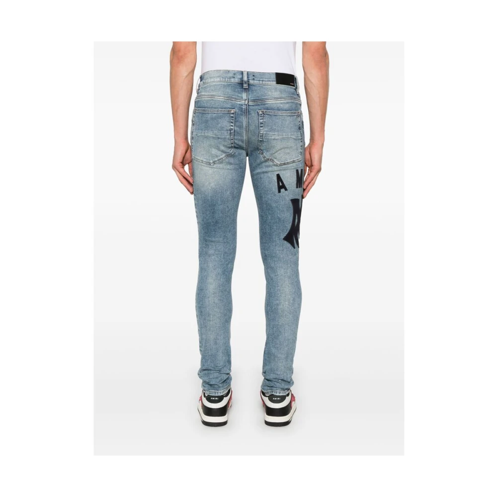 Amiri Indigo Blue Classic Button Fly Jeans Blue Heren
