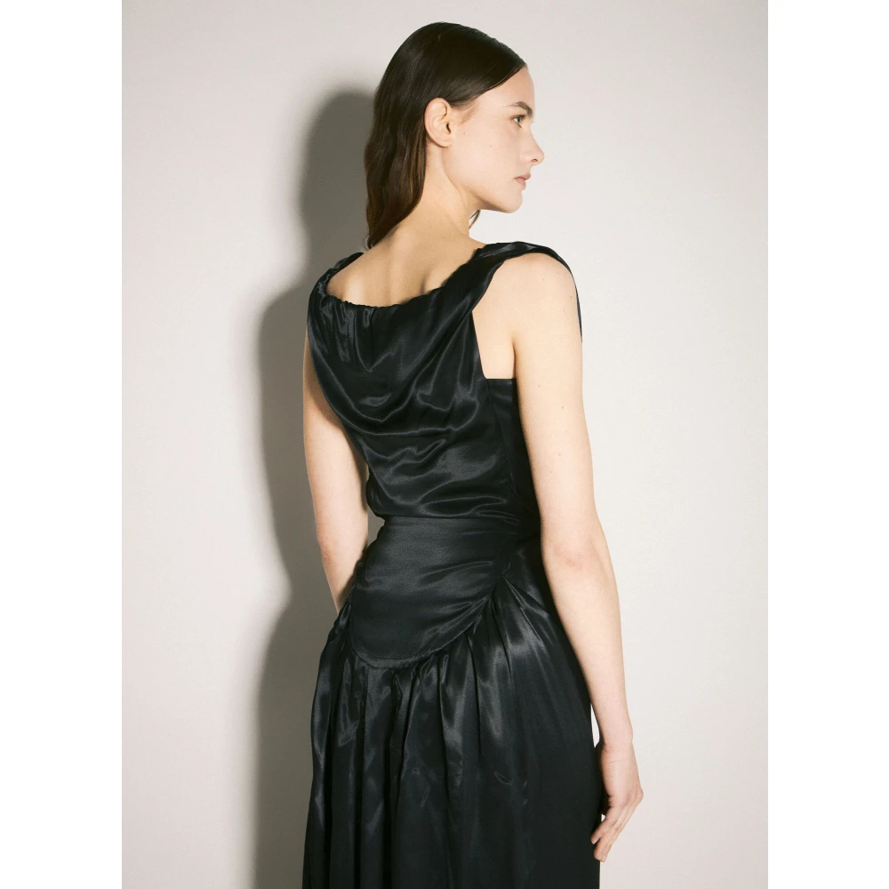 Vivienne Westwood Gedrapeerde potloodjurk met cowl-halslijn Black Dames
