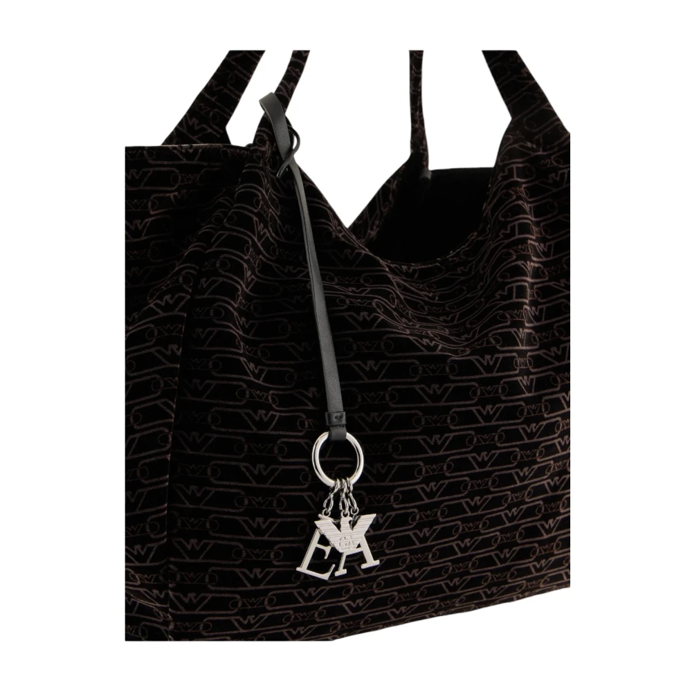 Emporio Armani Stijlvolle Leren Portemonnee Black Dames