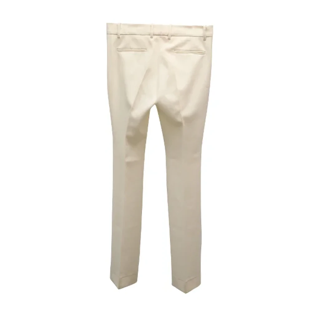 Gucci Vintage Pre-owned Wool bottoms White Dames