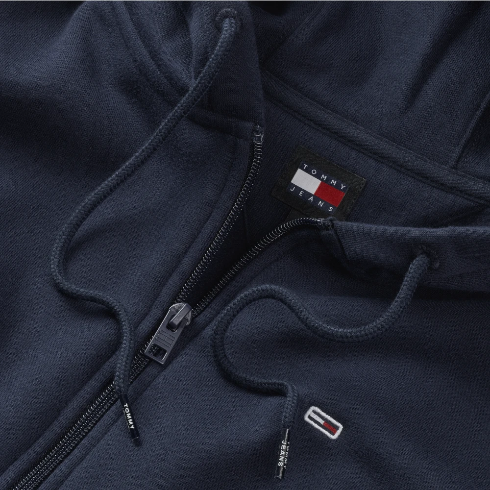 Tommy Jeans Blauwe Zip Hoodie Casual Style Sweater Blue Dames