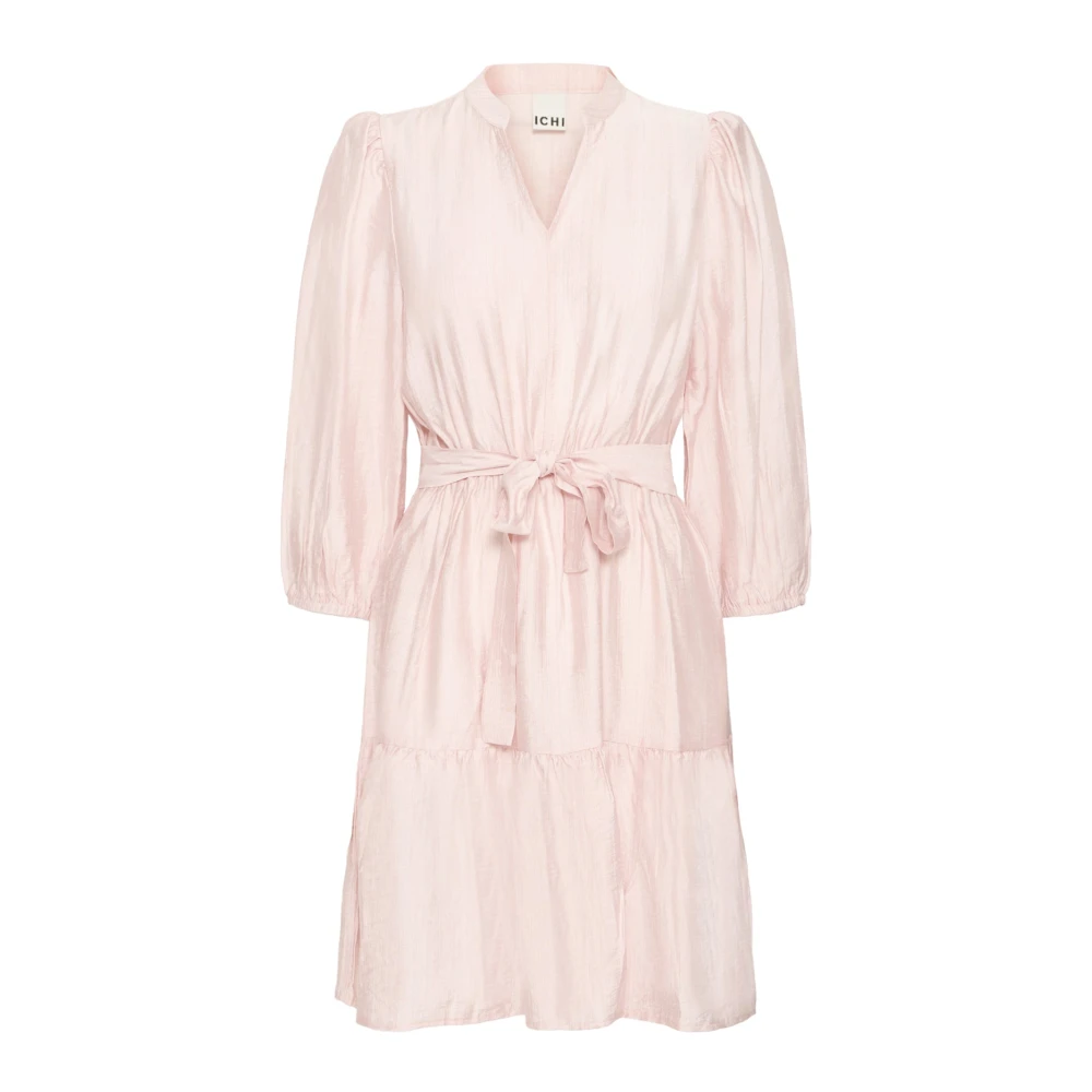 Ichi Vrouw Roze Kleedjes Dames, Xs, Rose Dust Stijlvolle Jurk