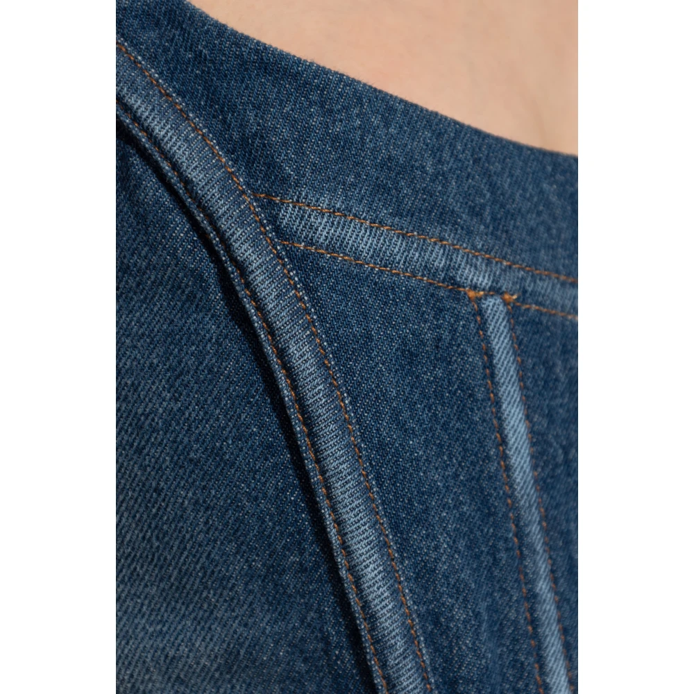 Versace Denim top met bandjes Blue Dames