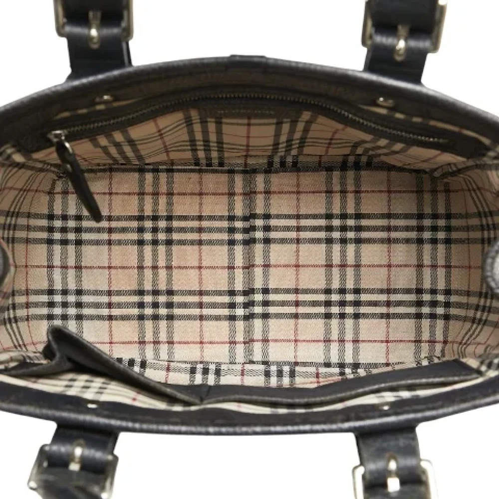 Burberry Vintage Pre-owned Leather handbags Black Dames