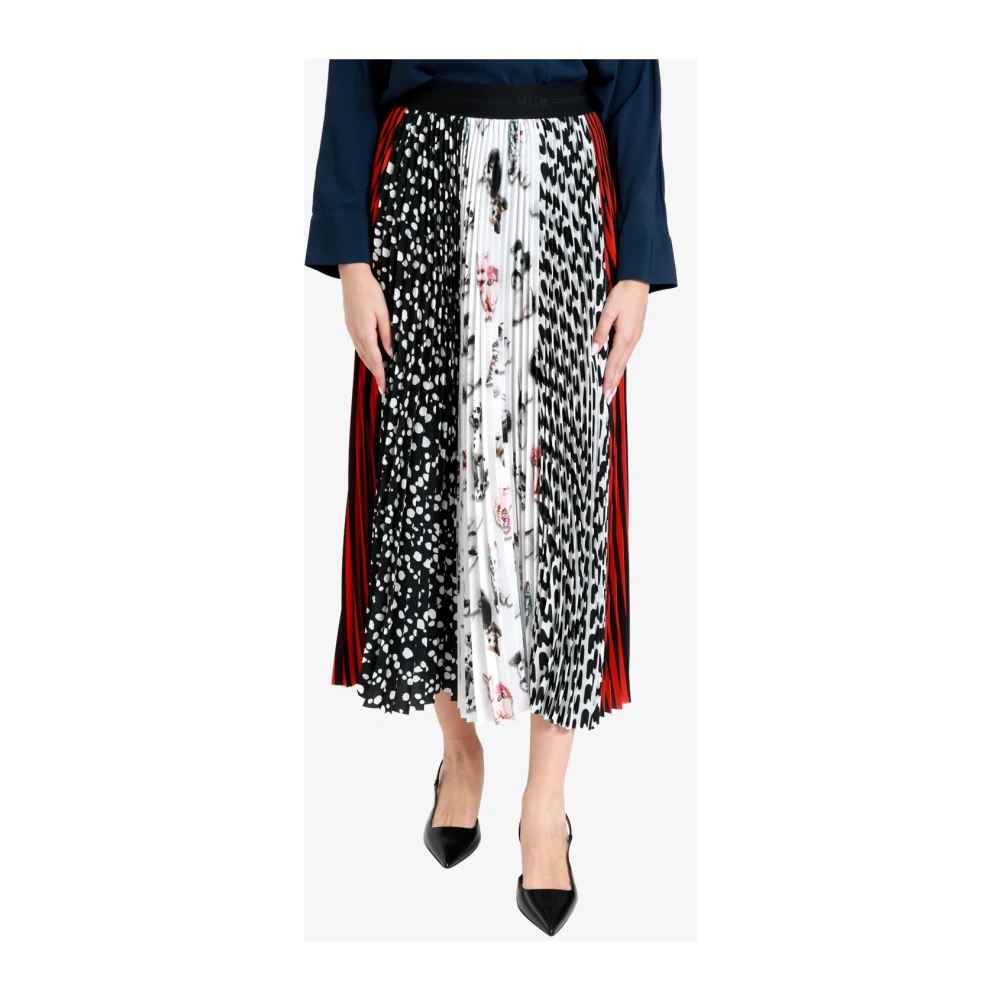 Msgm Geplooide Rok met Patroon Multicolor Dames