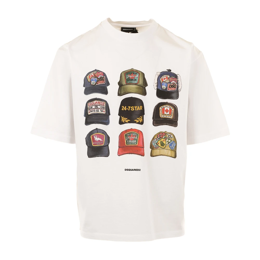 Dsquared2 Men's White Iconique Loose Fit Tee - T-Shirts - L - Tops