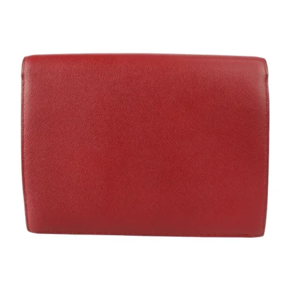 Hermès Vintage Pre-owned Leather clutches Red Dames