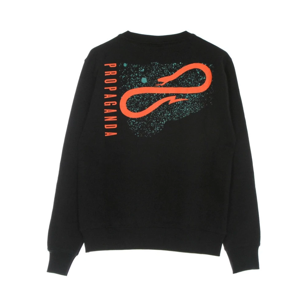 Propaganda Zwarte Crewneck Sweatshirt met Logo Print Black Heren