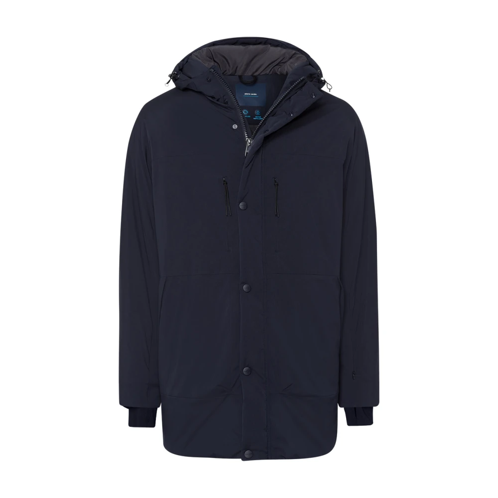 Pierre Cardin Donkerblauwe Winterjas met Rits en Knoop Blue Heren