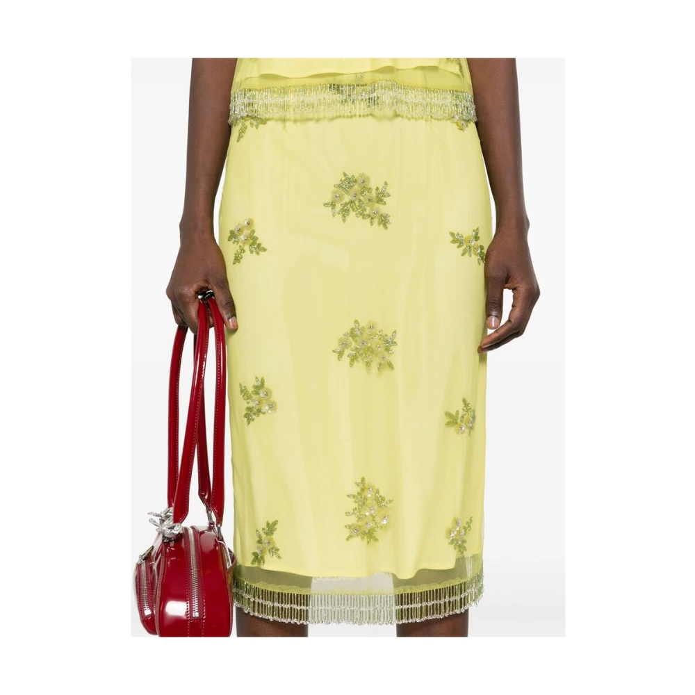 Blumarine Groene Pailletten Rok Green Dames