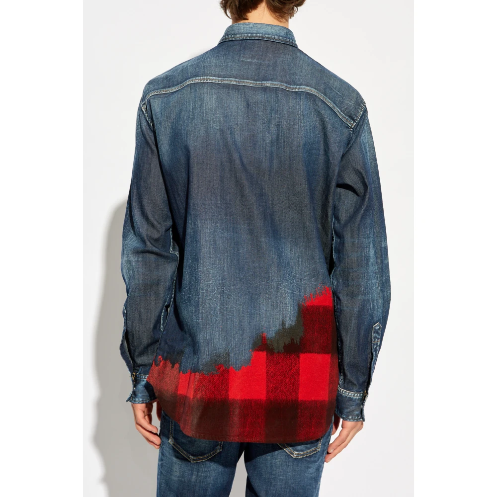 Dsquared2 Gedrukt overhemd Blue Heren