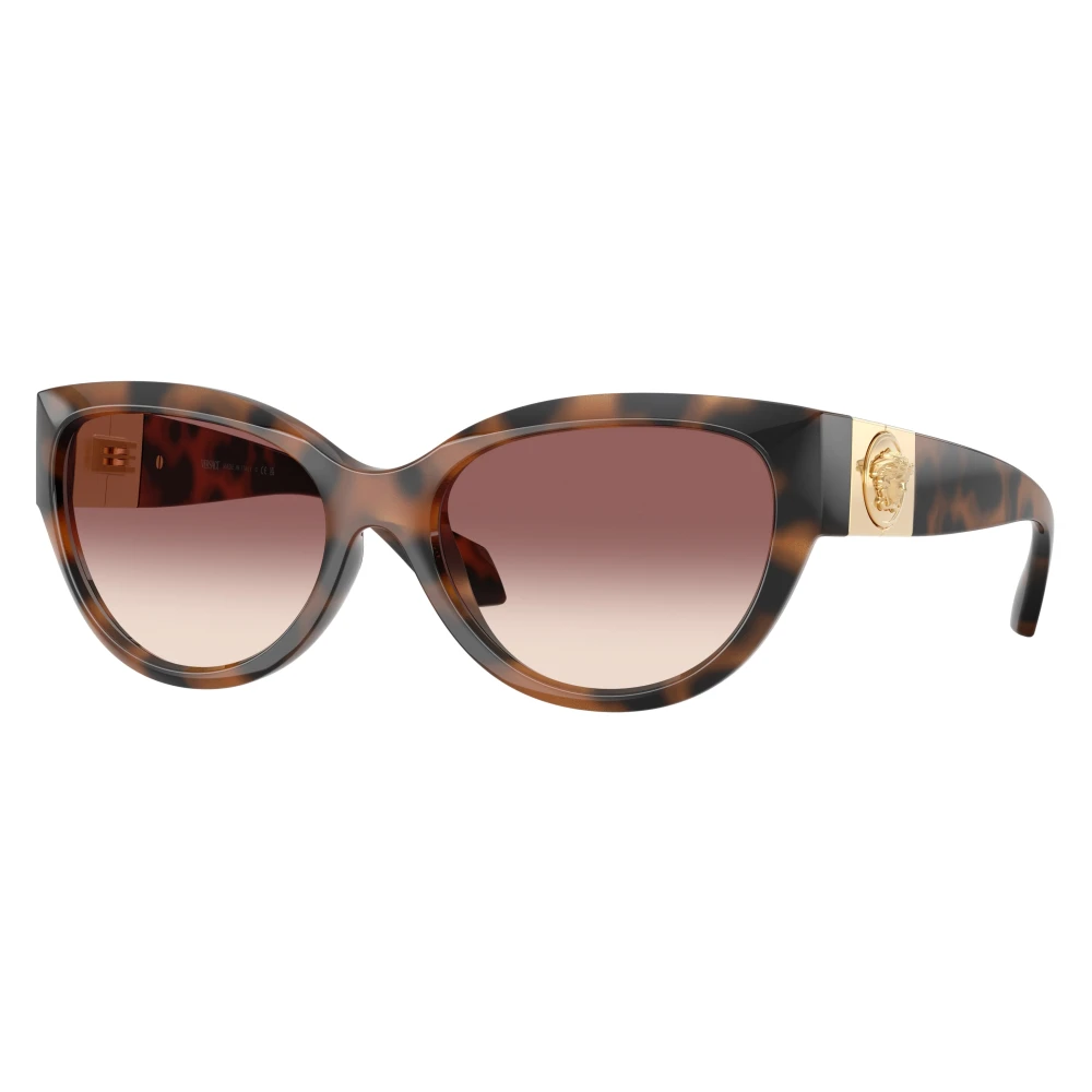 Versace Pink Woman Ve4524u 526420 Sunglasses Injected Brown Cat Eye Normal Nuanced - Image 3
