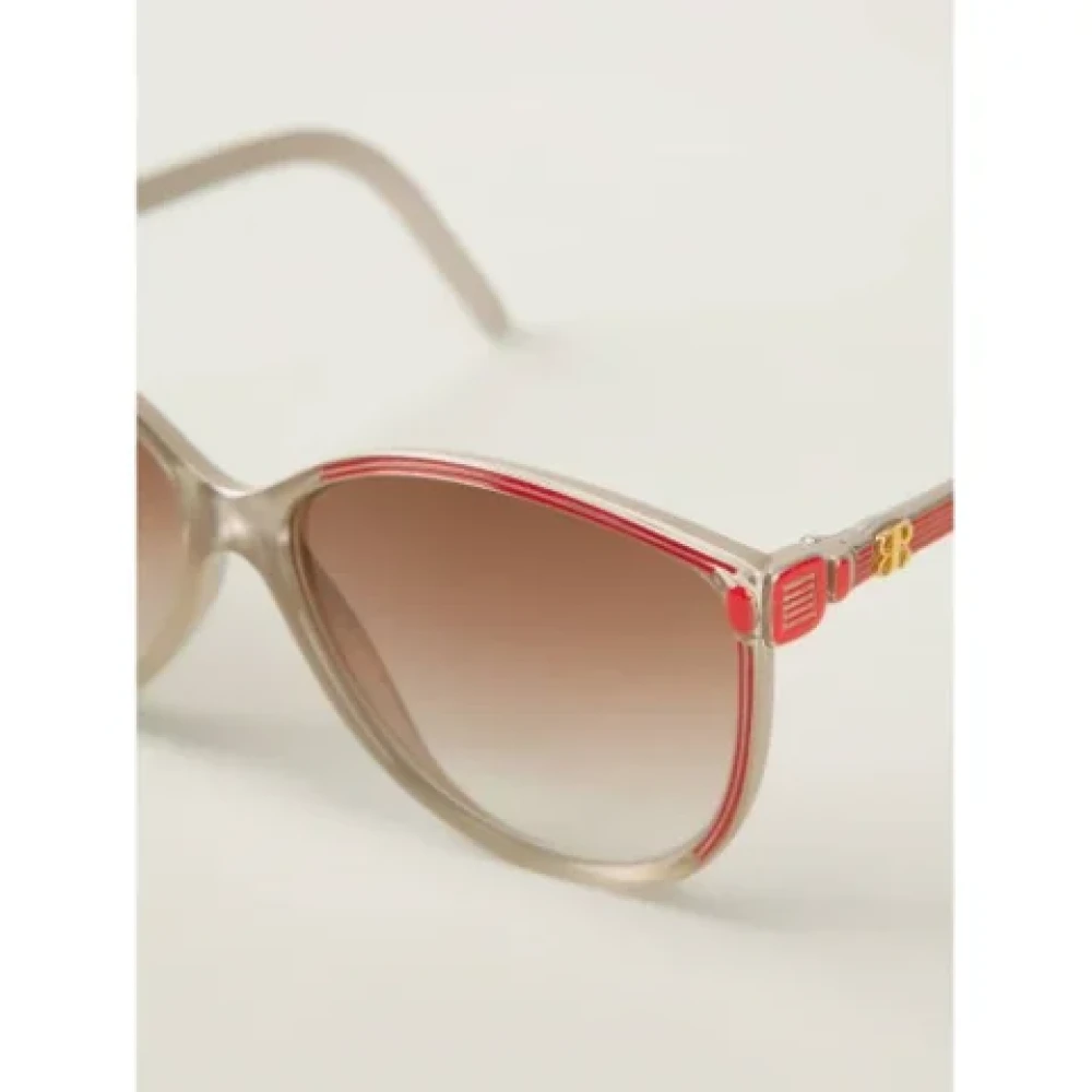 Balenciaga Vintage Pre-owned Plastic sunglasses Red Dames