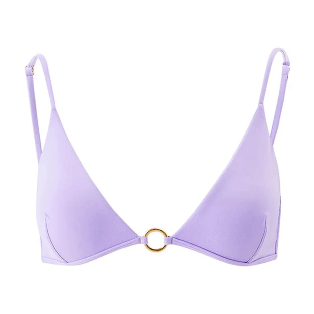 Melissa Odabash Lavendel Bikini Top met Gouden Trim Purple Dames