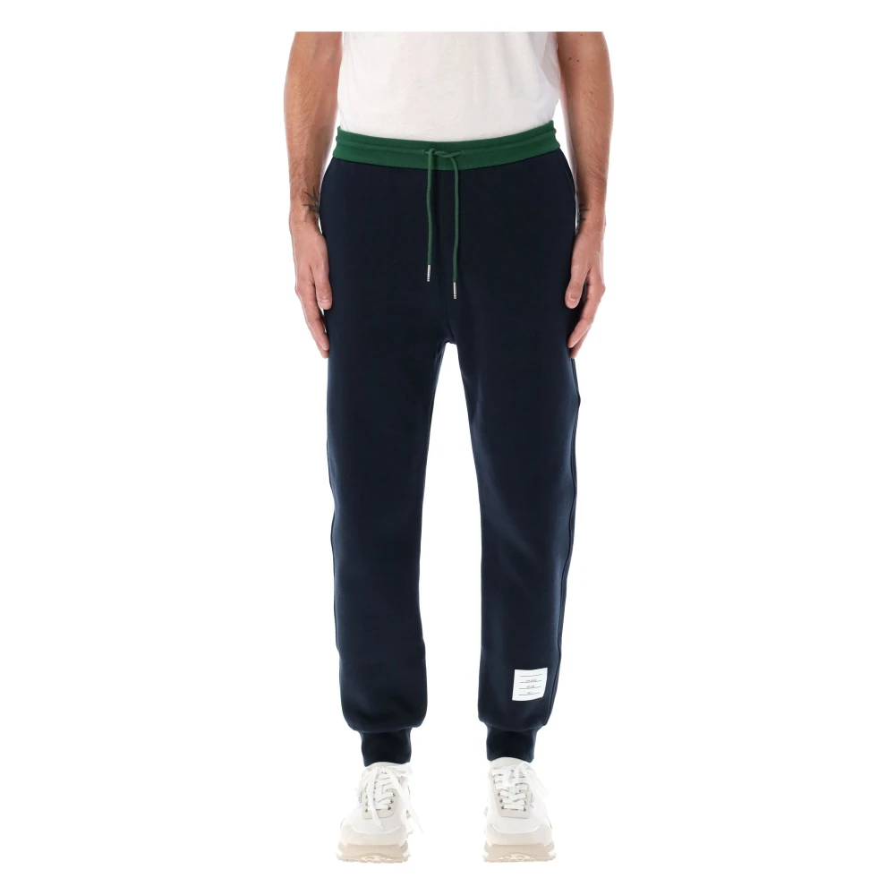 Thom Browne Navy Color Blocked Sweatpants Aw24 Blue Heren