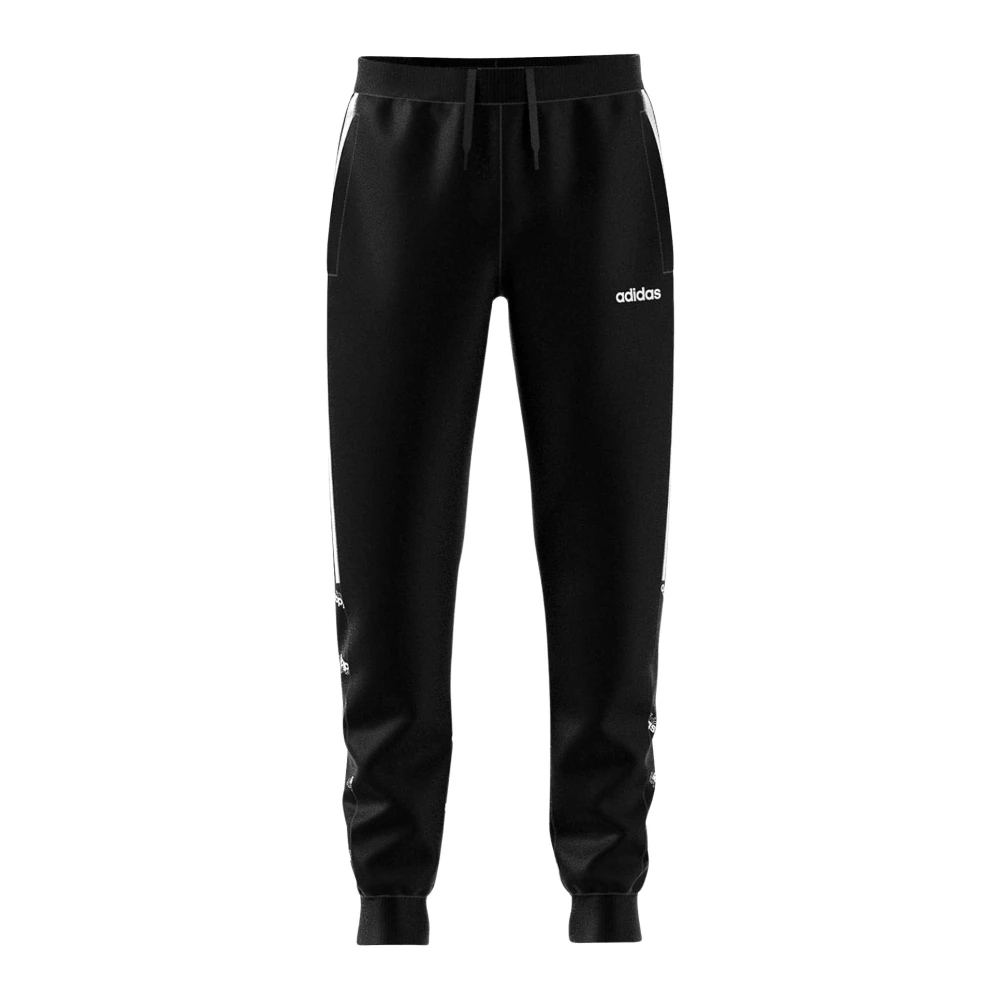 Adidas Barn Svart Logo Sportiga Byxor Black, Unisex